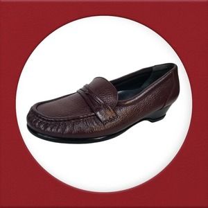 SAS Tripad Comfort PENNY Dark Burgundy Leather Loafers Slip-On‎ Women's 7.5M